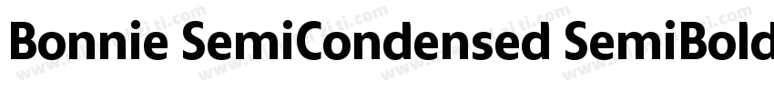 Bonnie SemiCondensed SemiBold字体转换
